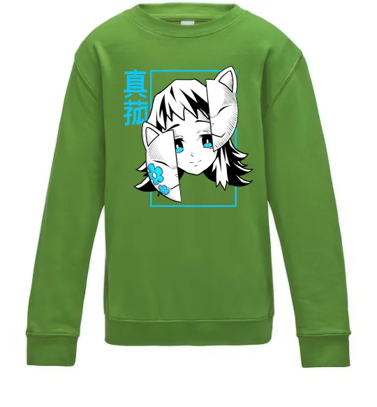 Дитячий світшот Макомо Demon Slayer Лаймовий фото