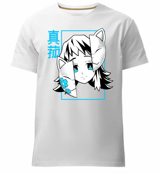 Мужская премиум футболка Макомо Demon Slayer Белый фото