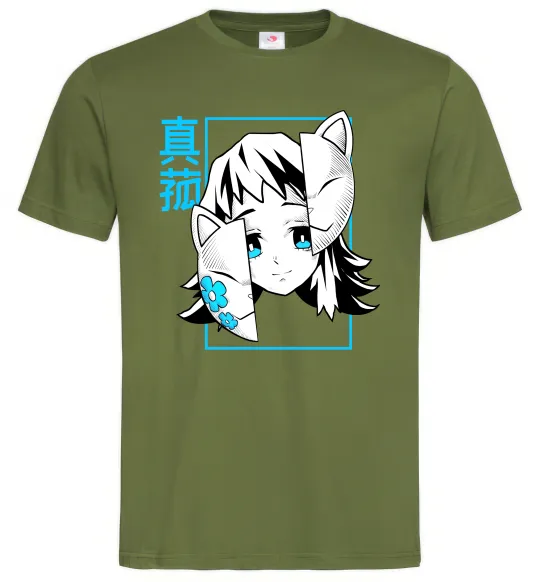 Мужская футболка Макомо Demon Slayer Оливковый фото