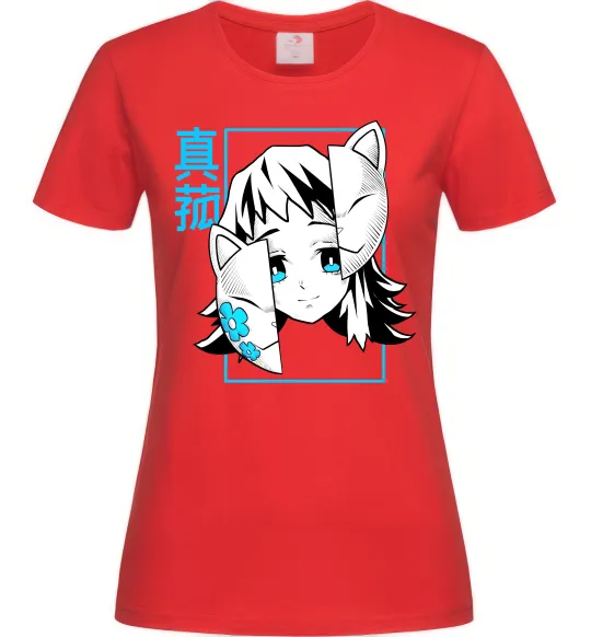 Женская футболка Макомо Demon Slayer Красный фото