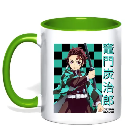 Чашка с цветной ручкой Амадо Танджиро Зеленый фото