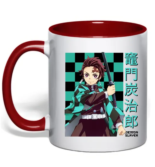 Чашка с цветной ручкой Амадо Танджиро Красный фото