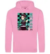 Женская толстовка (худи) Амадо Танджиро Розовый фото