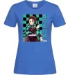 Женская футболка Амадо Танджиро Ярко-синий фото