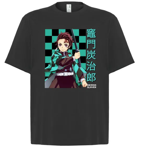 Футболка Оверсайз Амадо Танджиро Чорний фото