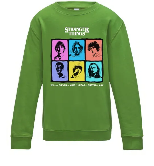 Детский Свитшот Stranger Things photos Лаймовый фото