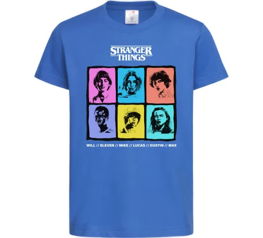 Дитяча футболка Stranger Things photos Яскраво-синій фото