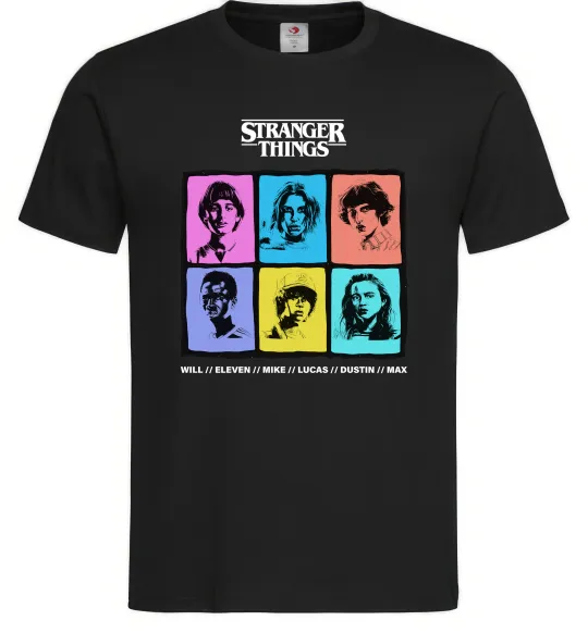 Чоловіча футболка Stranger Things photos Чорний фото
