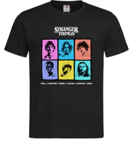 Мужская футболка Stranger things ABCD Черный фото