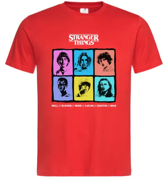 Чоловіча футболка Stranger Things photos Червоний фото