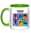 Чашка з кольоровою ручкою Stranger Things photos Зелений фото