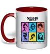 Чашка з кольоровою ручкою Stranger Things photos Червоний фото