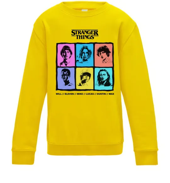 Детский Свитшот Stranger Things photos Солнечно желтый фото