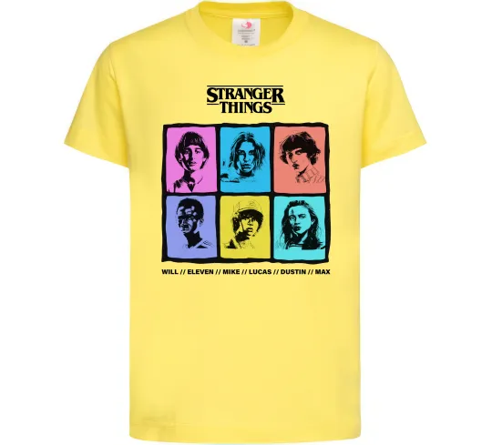 Дитяча футболка Stranger Things photos Лимонний фото