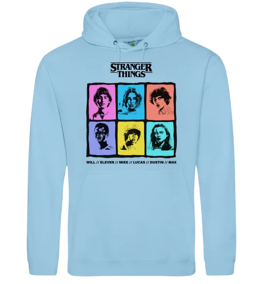 Жіноча толстовка (худі) Stranger Things photos Блакитний фото