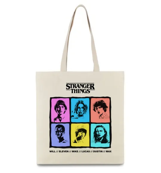 Эко-сумка Stranger Things photos Бежевый фото