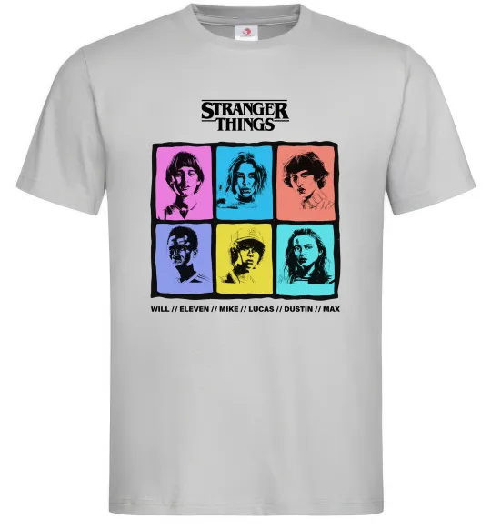 Чоловіча футболка Stranger Things photos Сірий фото