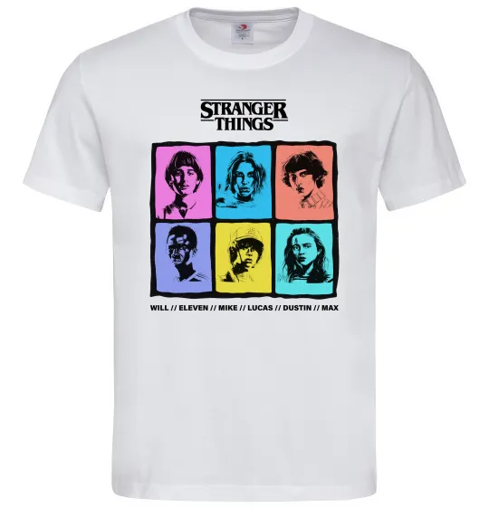Чоловіча футболка Stranger Things photos Білий фото