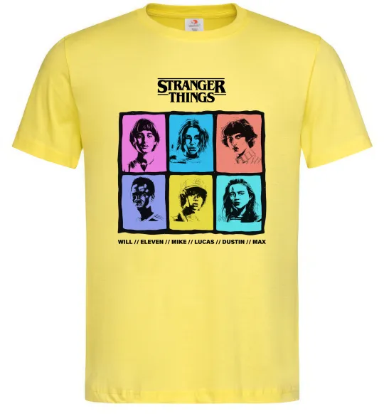 Чоловіча футболка Stranger Things photos Лимонний фото
