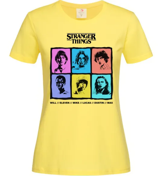 Женская футболка Stranger Things photos Лимонный фото