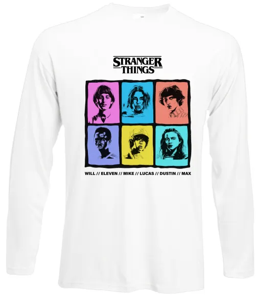 Лонгслив Stranger Things photos Белый фото