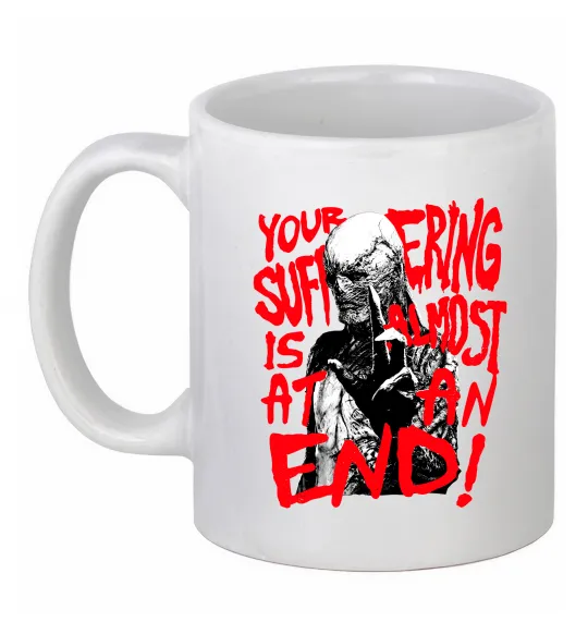 Чашка керамическая Stranger things Suffering at an end Белый фото