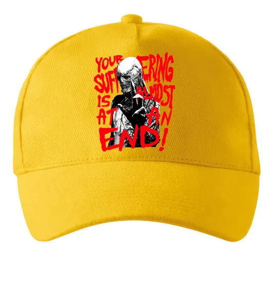 Кепка Stranger things Suffering at an end Солнечно желтый фото
