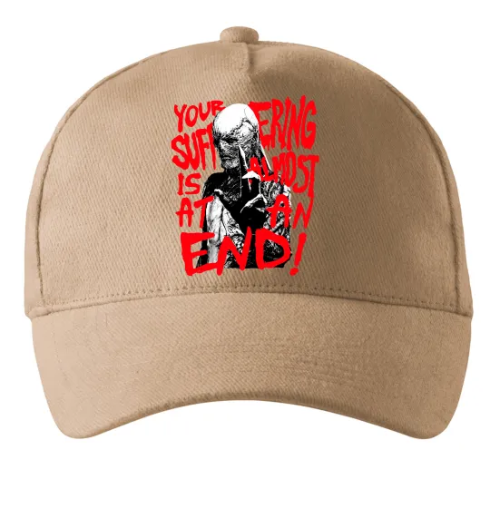 Кепка Stranger things Suffering at an end Пісочний фото