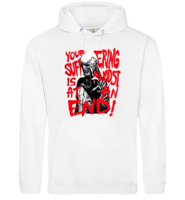 Женская толстовка (худи) Stranger things Suffering at an end Белый фото