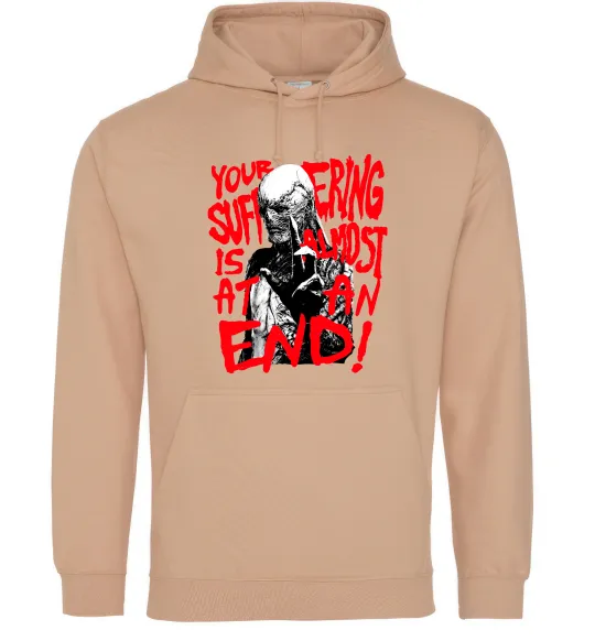 Жіноча толстовка (худі) Stranger things Suffering at an end Пісочний фото