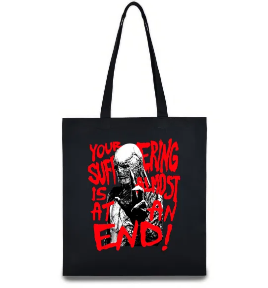 Эко-сумка Stranger things Suffering at an end Черный фото