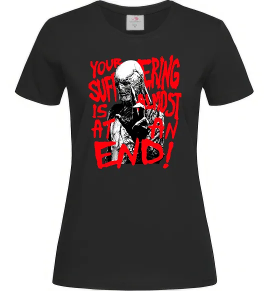 Женская футболка Stranger things Suffering at an end Черный фото