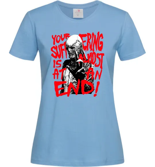 Женская футболка Stranger things Suffering at an end Голубой фото