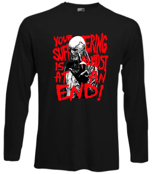 Лонгслив Stranger things Suffering at an end Черный фото