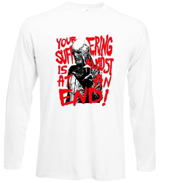 Лонгслив Stranger things Suffering at an end Белый фото
