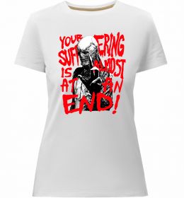 Жіноча преміум футболка Stranger things Suffering at an end