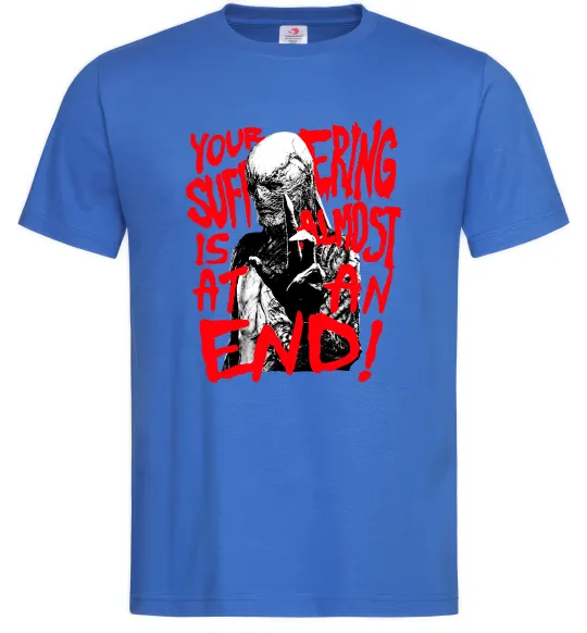 Мужская футболка Stranger things Suffering at an end Ярко-синий фото