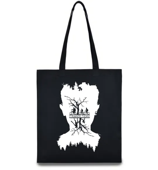 Эко-сумка Stranger things dark forest Черный фото