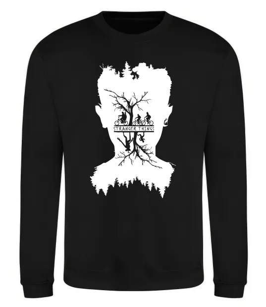Свитшот Stranger things dark forest Черный фото
