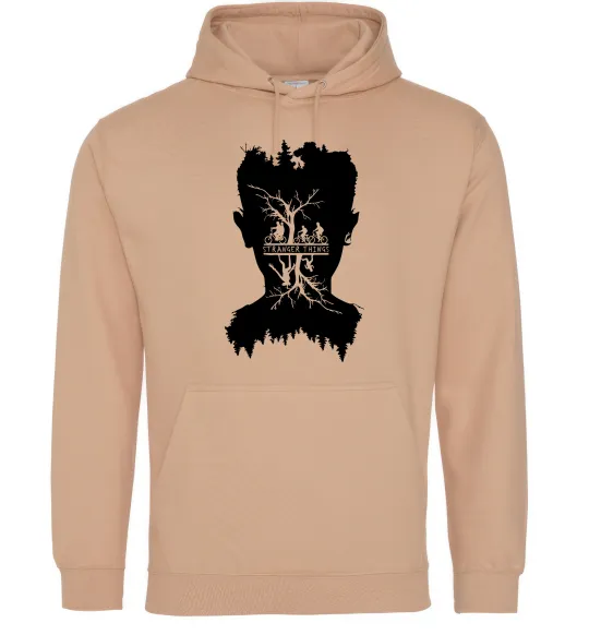 Жіноча толстовка (худі) Stranger things dark forest Пісочний фото