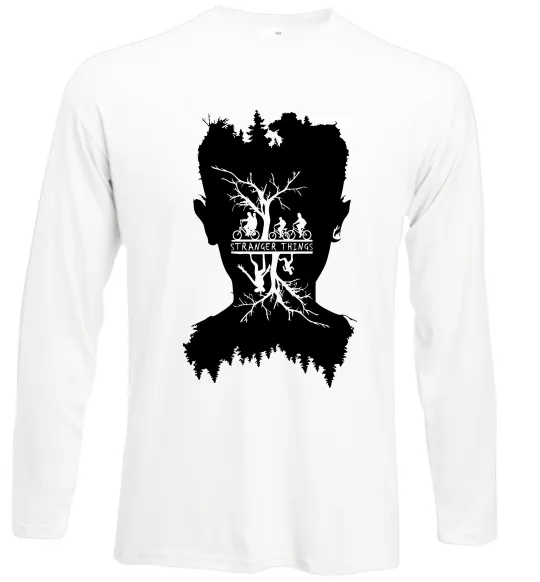 Лонгслів Stranger things dark forest Білий фото