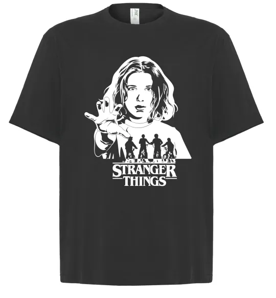 Футболка Оверсайз Stranger things Eleven Черный фото