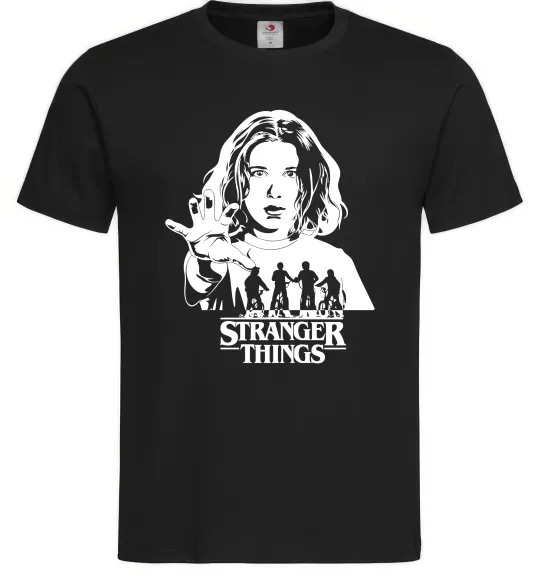Мужская футболка Stranger things Eleven Черный фото