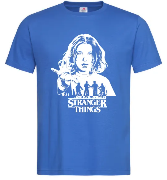 Мужская футболка Stranger things Eleven Ярко-синий фото