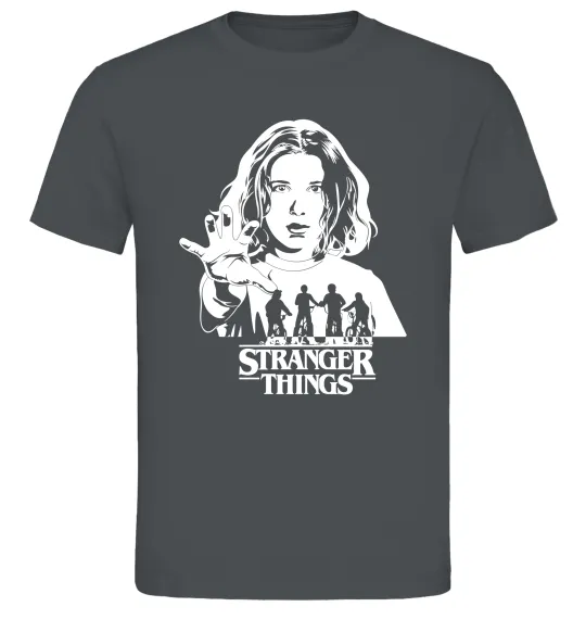 Мужская футболка Stranger things Eleven Графит фото