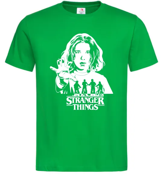 Мужская футболка Stranger things Eleven Зеленый фото