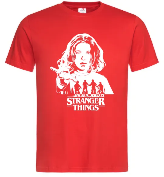 Мужская футболка Stranger things Eleven Красный фото