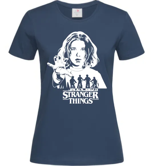 Жіноча футболка Stranger things Eleven Темно-синій фото