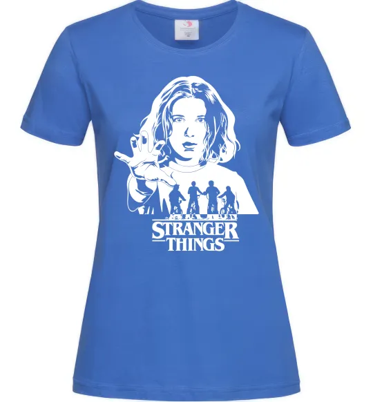 Жіноча футболка Stranger things Eleven Яскраво-синій фото