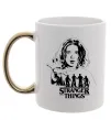 Чашка с цветной ручкой Stranger things Eleven Золото фото